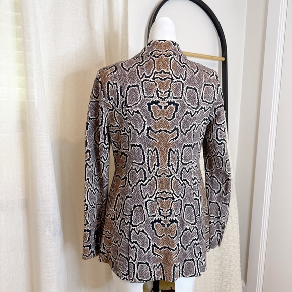 Cabi Womens Python Print Blazer 4 Snake Neutral Double Breasted Chic Fall Layer - Picture 3 of 8